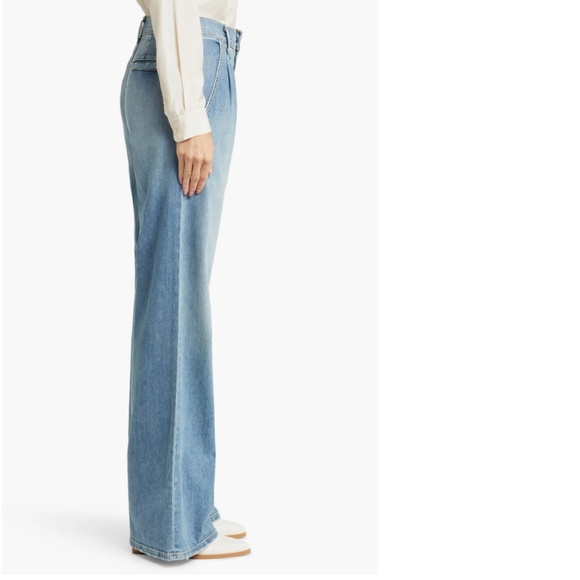 NWOT $425 Nili Lotan Flora High Waist Trouser Jeans in Faded Wash - 29 Regular! - Picture 4 of 8